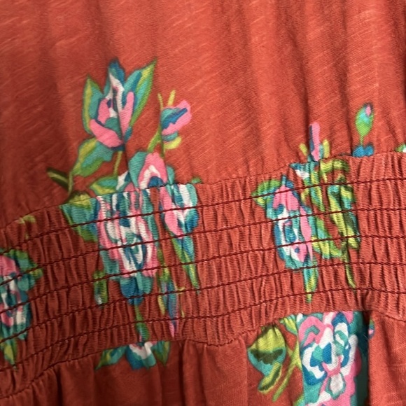 MATILDA JANE Light Brown/Pink/Green/White Looks To Frill Dress, Size Large, GUC. - Picture 7 of 9